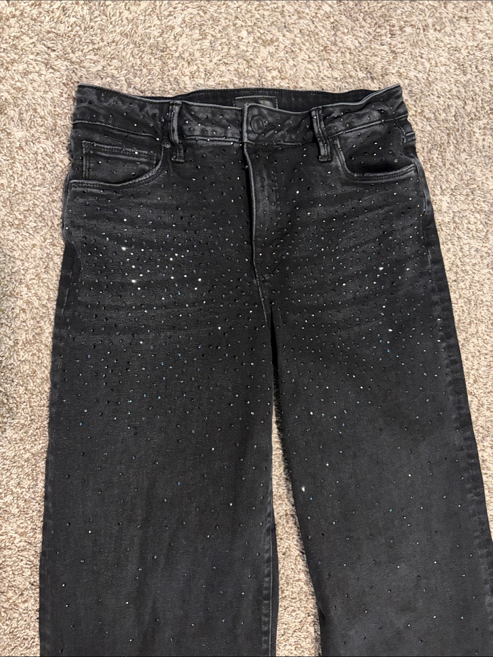 Kut From the Kloth Meg Wide-Leg Women's Jeans with Crystal Detail - Picture 4 of 8